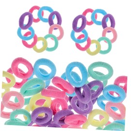 Vaguelly 80pcs Soft Cotton Hair Ties for Toddlers and Girls Mini Elastic Hair Ropes for Boys and Girls for Ponytails and Braiding