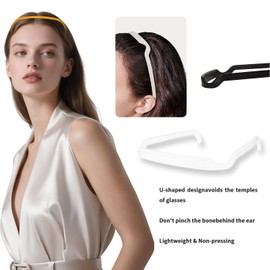 XONYOOM 5 Pcs Square Hairband Invisible Hairbands Curly Thick Headband Bands Large Hair Band Headbands Women Curly Hairs Fixing Tool Hair Accessories for Women Men