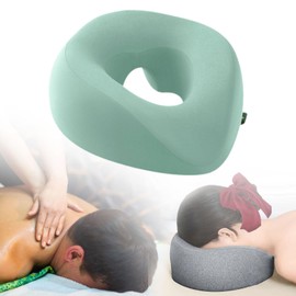 predolo SPA Massage Pillow Face Cradle Table Neck Head Cushion Zipper Design Face Down Prone Pillow Home Massage Headrest for Mom SPA, Green