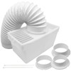 SPARES2GO Universal Vent Hose Condenser Kit with 3 x Adapters