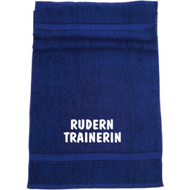 ShirtShop-Saar Rudern Trainerin; Badetuch Sport, dunkelblau