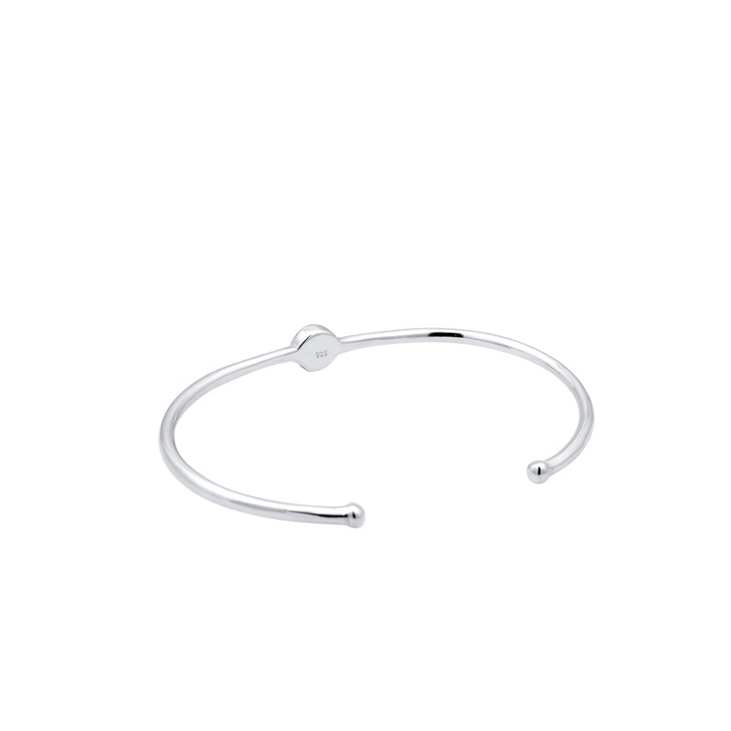Elli Bracelet Bangle Synthetic Opal Trend 925 Silver, Sterling Silver,