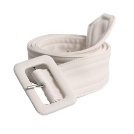 Aecibzo - Cinturón de tela para mujer con hebilla, Beige, Talla única