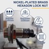 MECCANIXITY NPT Cast Pipe Fitting Hex Locknut, Nickel Plated Copper