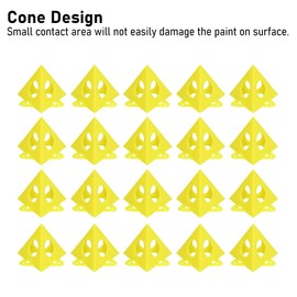 Cone Painting Stands Pyramid Riser, 20Pcs Painter's Painting Stands Mini Cone Paint Stands Canvas and Door Risers Support, Solid Plastic Cone Support Stand Elevated for Clean Paint