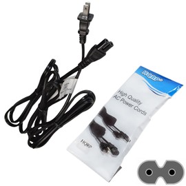 HQRP 10ft AC Power Cord Compatible with Dewalt DCR010 Jobsite Bluetooth Speaker, DCR028 DCR028B Bluetooth Cordless Jobsite Radio, Mains Cable