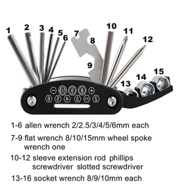 Beenlen Bike Repair Kit, Home Bike Portable Patches Fixes Tool with Bicycle Repair Bag & Bicycle Tire Pump for Mountain Bike and Road Bike Camping Travel Essentials Tool Bag