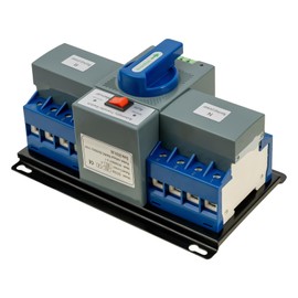 110V Dual Power Automatic Transfer Switch Dual Power Generator Changeover Switch 50HZ/60HZ (4P 63A Blue)