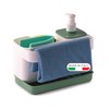 Snips, Soap Dispenser with Sponge and Glove Holder, White Green,