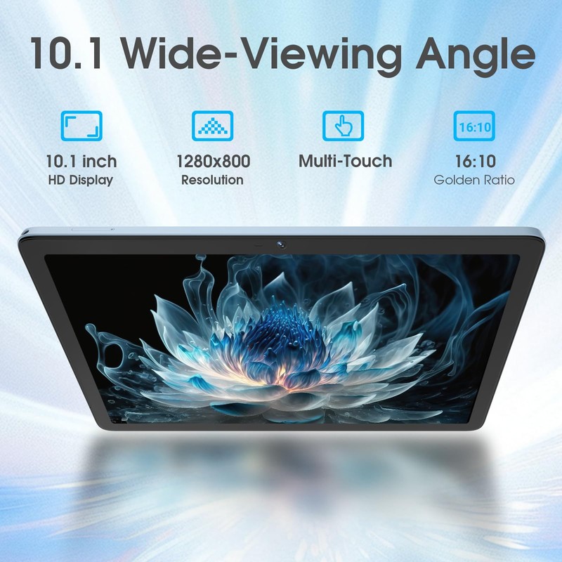 DigiLand 10.1" HD Touchscreen Electronics Tablet, Android 14, Octa-core Processor,