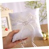 STOBAZA Elegant Lace Wedding Ring Pillow Romantic Heart Shaped Design
