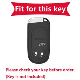 KUNIO Car Key Fob Cover fit for Chrysler 300C, Jeep Renegade, Compass, Grand Cherokee, Dodge, Fiat 500X Leather Key Case 3 Buttons Brown