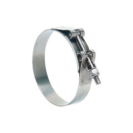 Ideal-Tridon 30020 Series Stainless Steel 201/301 T-Bolt Channel Bridge Hose Clamp, Heavy Duty, 100 SAE Size, 101.6 mm - 109.5 mm Hose OD Range (Pack of 10)