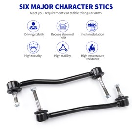 LCWRGS 4WD Front Stabilizer Sway Bar End Links Compatible with 2000 2001 2002 2003 2004 2005 Ford Excursion F-250 F-350 F-450 F-550 Super Duty 4x4, K80273 K80274