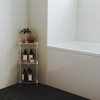 Aquiver Acrylic Standing Shower Caddy - Triangle Shower Organizer Stand