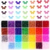 2800 Pieces 28 Colours Colourful Beads for Bracelets 6 mm