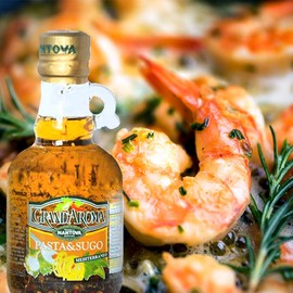 Mantova Grand’Aroma Pasta and Sugo Extra Virgin Olive Oil, made in Italy, cold-pressed, 100% natural, heart-healthy cooking oil perfect for tomato sauces, pasta, garlic bread, meats, or pan frying, 8.5 oz