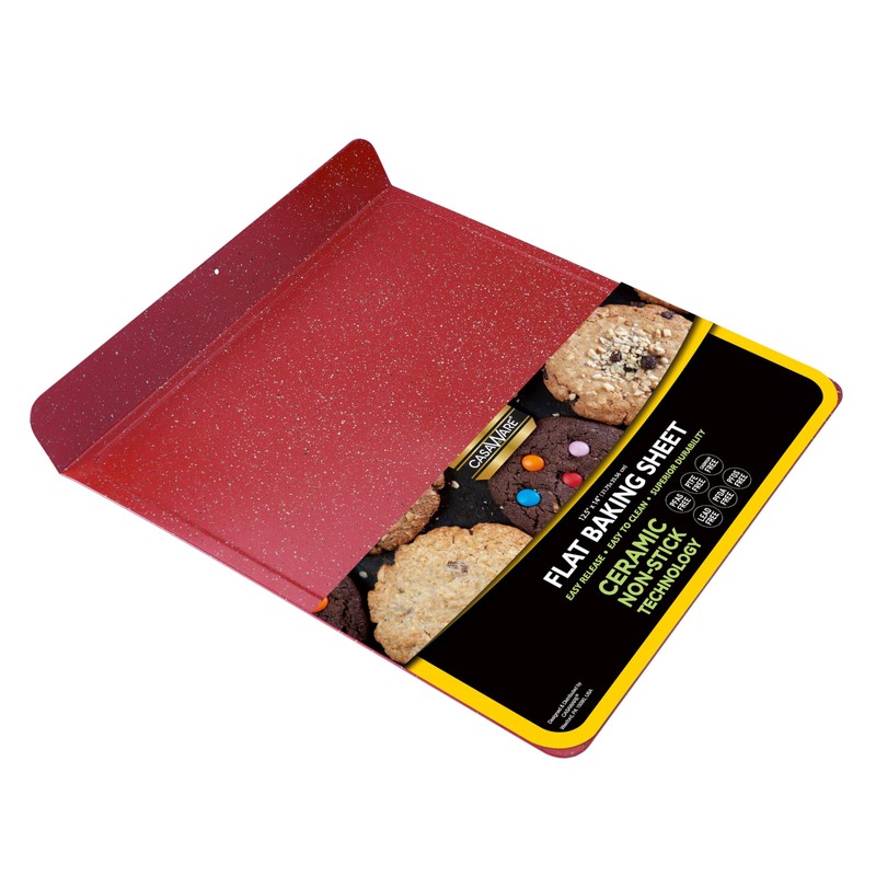 casaWare Large Flat Baking Cookie Sheet, 12.5 x 14-inch with