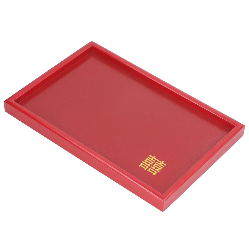 Wood Serving Tray Decorative Serving Platter Snack Fruit Plate for