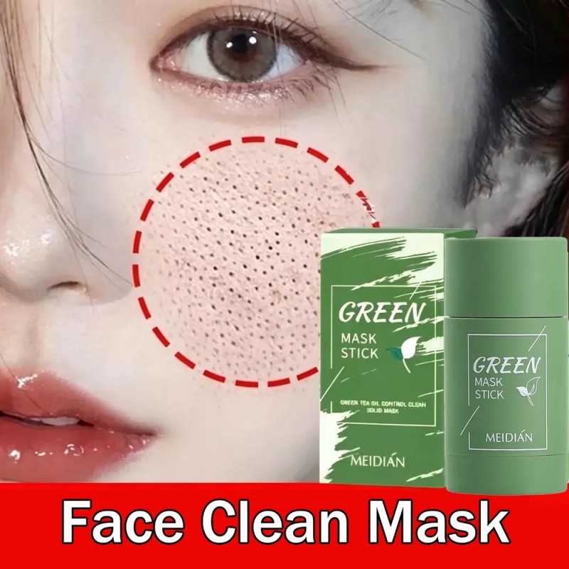 Mascarilla Facial En Barra Té Verde Limpiadora Meidian Todo Tipo