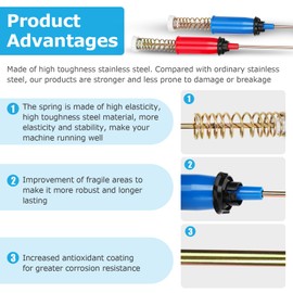 WH16X10158 WH16X10159 Washer Suspension Rod Set (4Pcs), Replace PS3654190 PS3654191 2754602 AP5632455, Fit for GE and Hotpoint Washer GTWN4250D0WS GTWN4250D1WS HSWP1000M4WW GCWP1800D1WW
