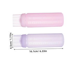 Healeved 2pcs Hair Dye Applicator Bottle: Hair Dye Squeeze Bottle With Comb Applicator - Coloring Supplies For Dyeing Oiling And Shampoo Application
