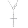 MiaofuMF Infinity Cross Necklace for Women Dainty Cross Pendant Necklae