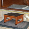 One Step Stool for Bed, Wooden Step Stool with Non-Slip