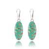 Beautiful oval hanging earrings; surprise every day for women (turquoise