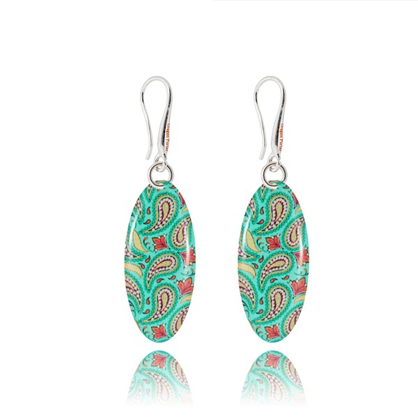Beautiful oval hanging earrings; surprise every day for women (turquoise