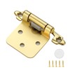 50 Pack (25 Pairs) 1/2 Inch Overlay Kitchen Cabinet Hinges,