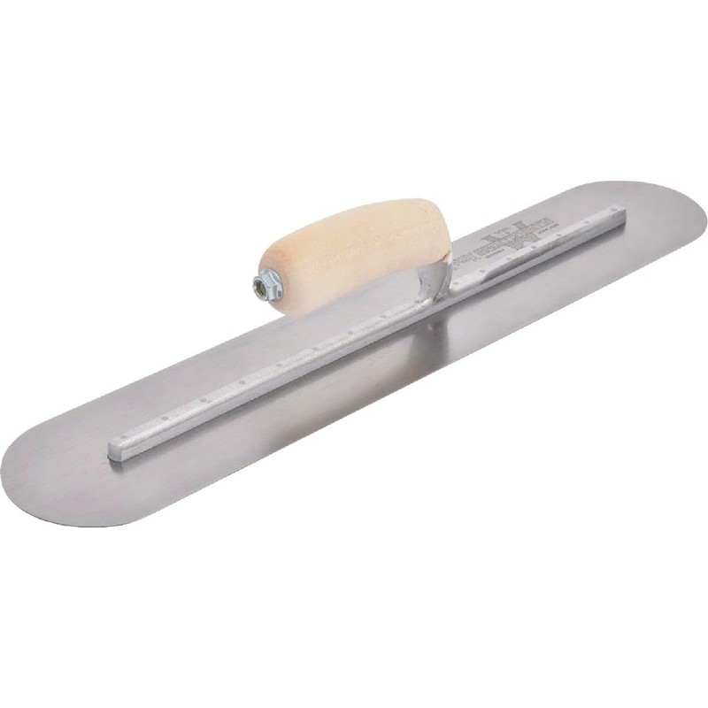 Concrete Finishing Trowel 20 X 4 Rounded Curved Wood Handle