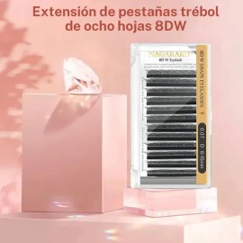Blister Nagaraku W 8d Mix Y Medida Extensiones De Pestañas Color 15mm .07d Espesor 0.07 Mm Tipo De Curvatura D