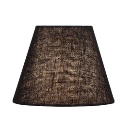 Aspen Creative 56019, Empire Uno Lamp Shade, Black, 5" Top x 9" Bottom x 7" Slant Height, Slip UNO 33mm