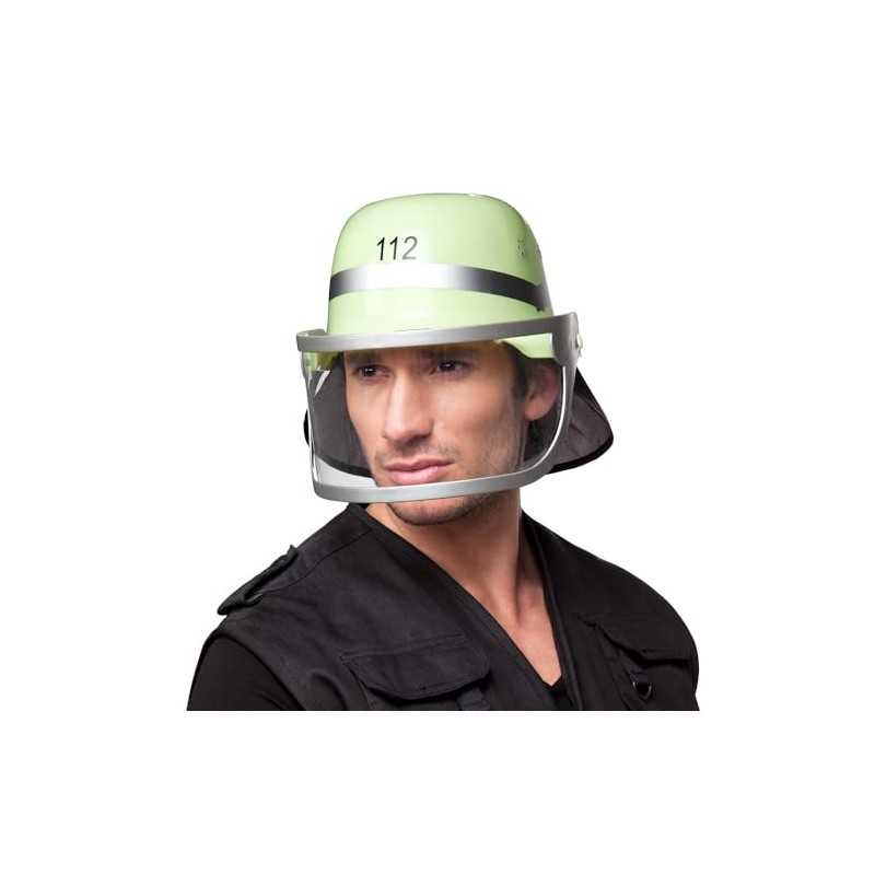 Boland Adult Fireman Helmet With Moveable Visor, Fireman Hat, Firefighter