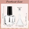 2 Pcs Empty Nail Polish Bottles with Brush Empty Fingernail