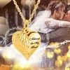 shajwo Cremation Jewelry Angel Wing Heart Urn Necklaces for Ashes