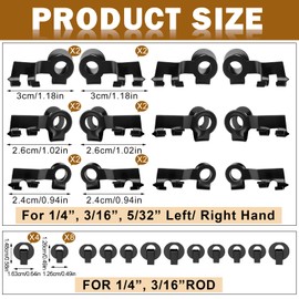 MorningRo 24 PCS Linkage Clip Assortment - Universal Fit Left Right Carburetor Throttle Linkage Rod Retainer Replacement Clips for Car, Truck, Tractor, Lawn Equipment