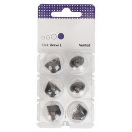 6pcs Silicone Click Sleeve Accessory Protect Ears Washable Sound Amplifier Click Sleeve Black L
