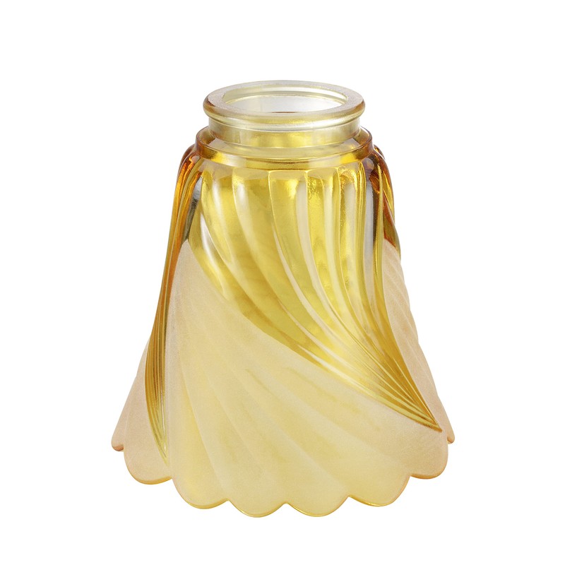Aspen Creative 23172-4 Transitional Amber Ceiling Fan Replacement Glass Shade.