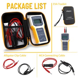 elejoy 1600W Solar Panel Tester MPPT Photovoltaic Multimeter & Watt Meter Smart Portable Tool for Solar PV Panel Data & Troubleshoot Measures Power Output, Performance, and Open Circuit Voltage