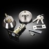Round Single Cylinder Deadbolt, Stainless Steel Security Door Lock with