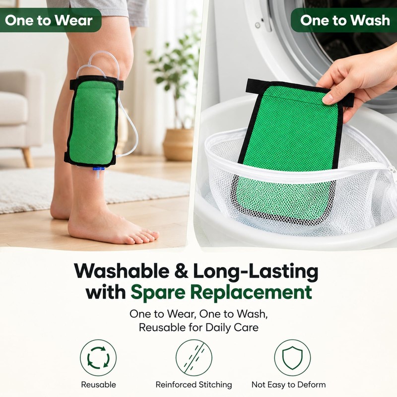 2 Pack Breathable Mesh Catheter Leg Bag Sleeve, Urine Drainage