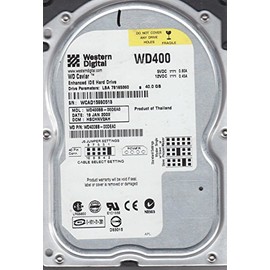 WD400BB-00DEA0, DCM HSCHNV2AH, Western Digital 40GB IDE 3.5 Hard Drive