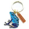 Frog Key Ring [Cobalt Yadok Frog] Amphibian Cute Key Chain