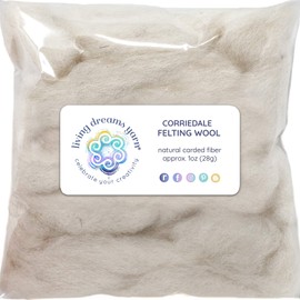 Super Clean Natural Corriedale Fiber for Needle Felting, Spinning, Doll Hair and Waldorf Crafts - Natural White