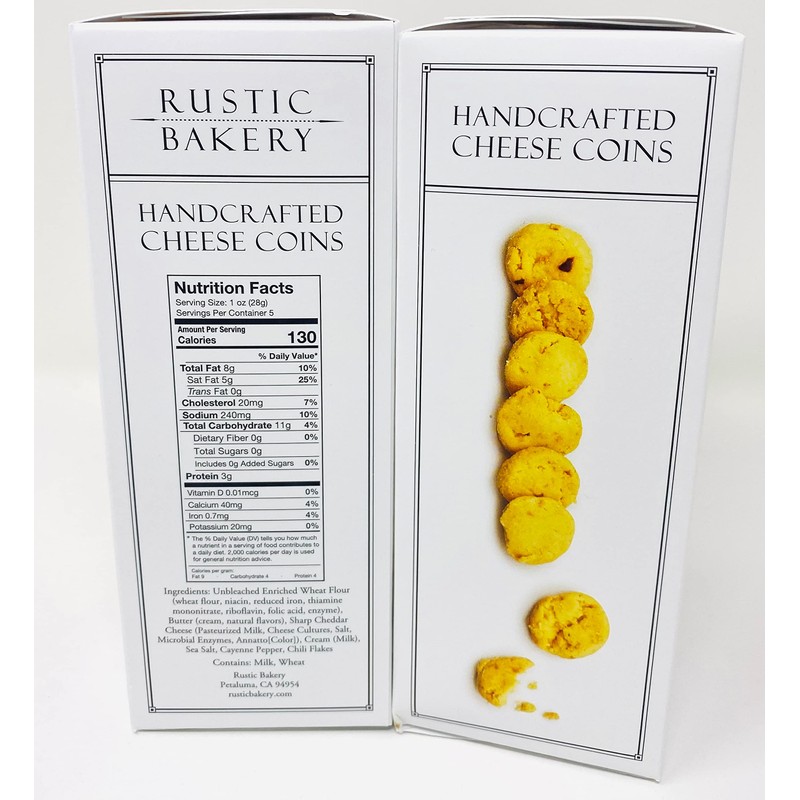 Rustic_Bakery Handcrafted Original Savory Cheese Coins Biscuit 5oz 2 Pack