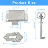 Hitefu 2 Sets Skeleton Key Lock Antique Cabinet Cupboard Furniture
