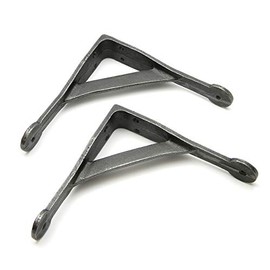 Oakcrafts - Pair of Cast Iron Boom Style Shelf Brackets (150mm)