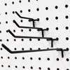 4" Black Metal Pegboard Hooks - 100 Pack